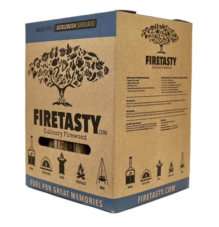 560KG Top Sekelbos Braai hout verpakt in 10KG dozen €479,-, Ophalen of Verzenden, Nieuw, Firetasty