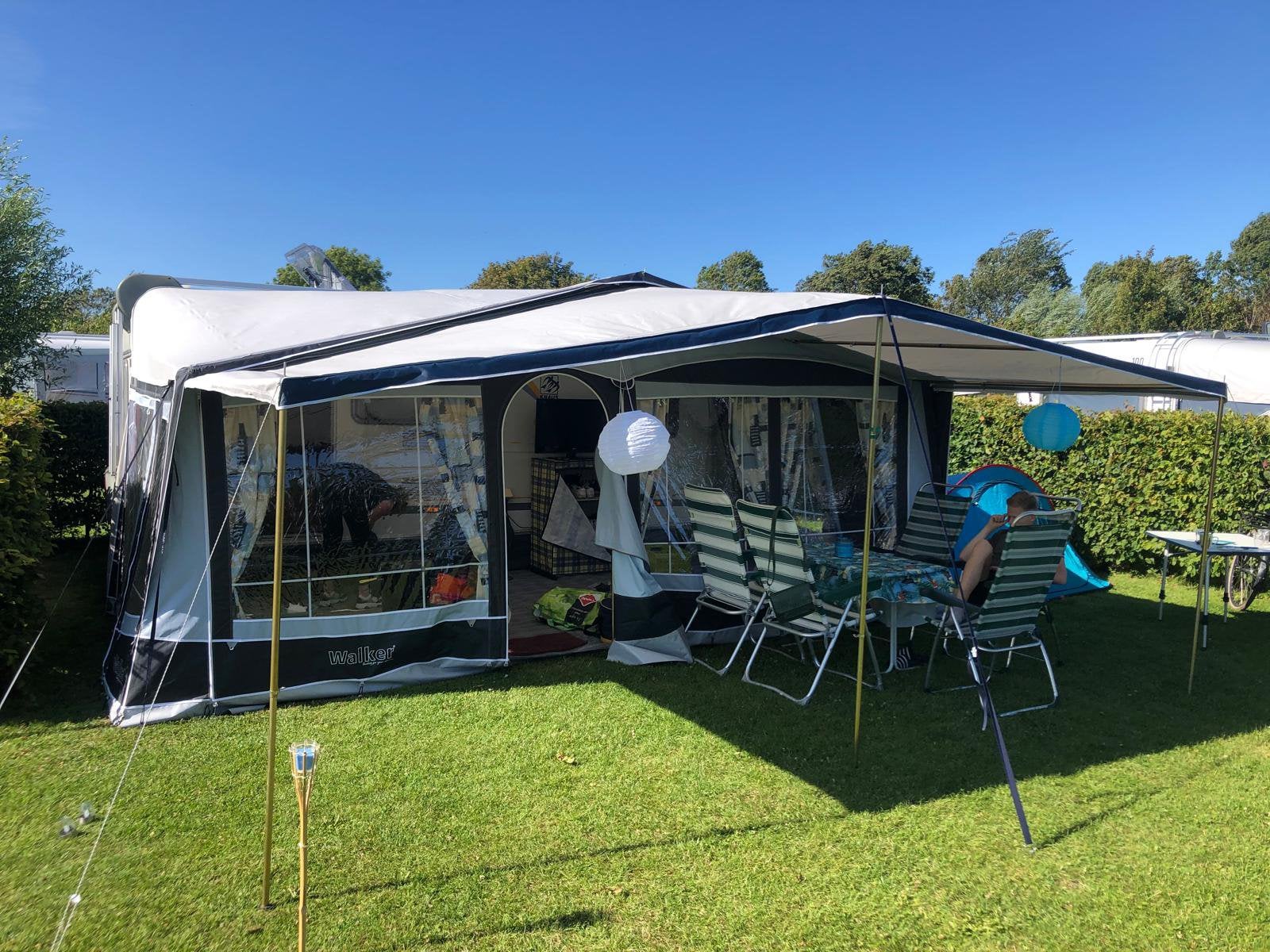 Walker Atrium 300 voortent en luifel, Caravans en Kamperen, Tenten, Ophalen, Zo goed als nieuw, Tot en met 4