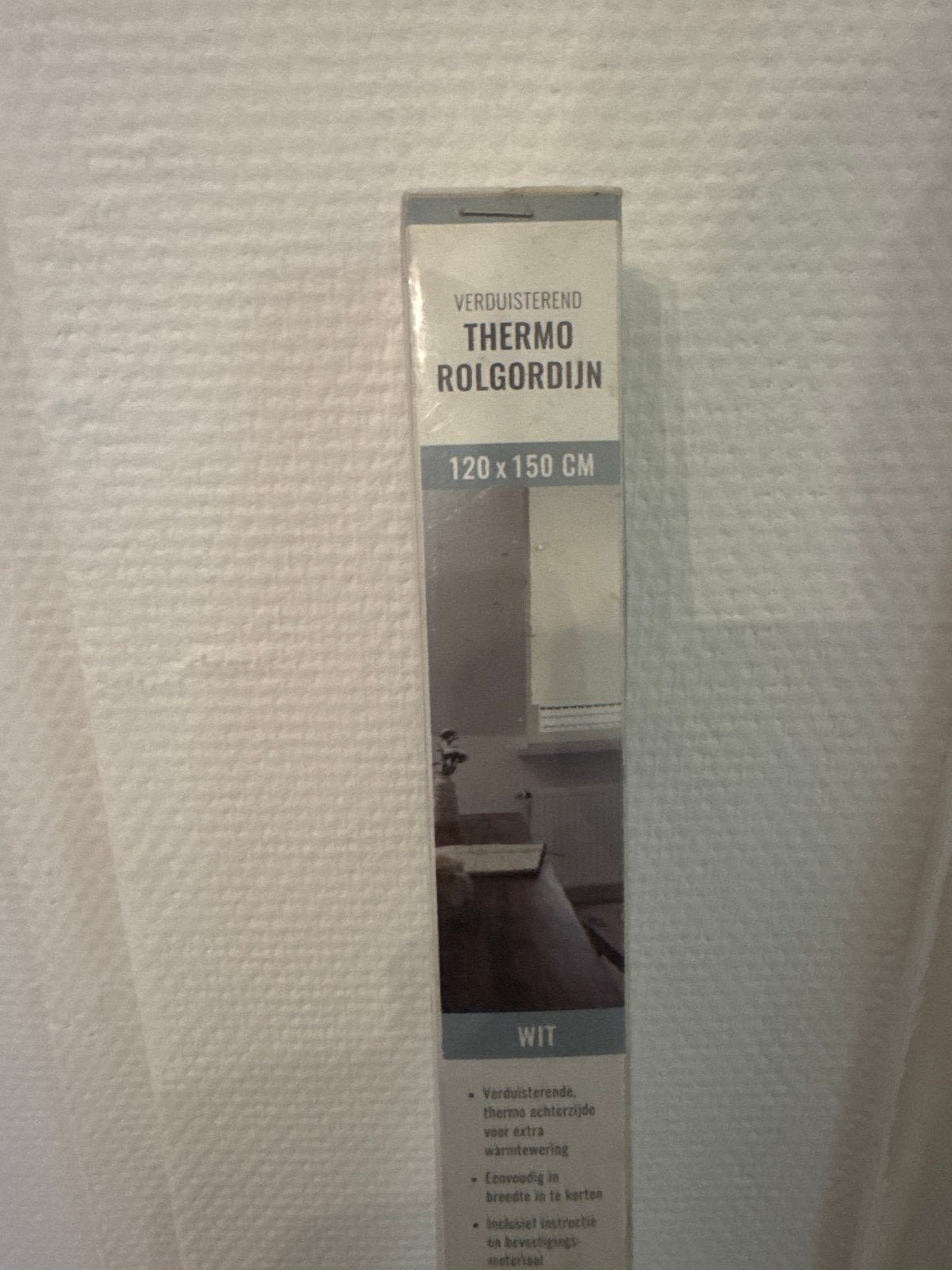 Nieuw Verduisterend Thermo Rolgordijn Wit 120x150 cm, Ophalen, Verduisterend, Wit, Nieuw