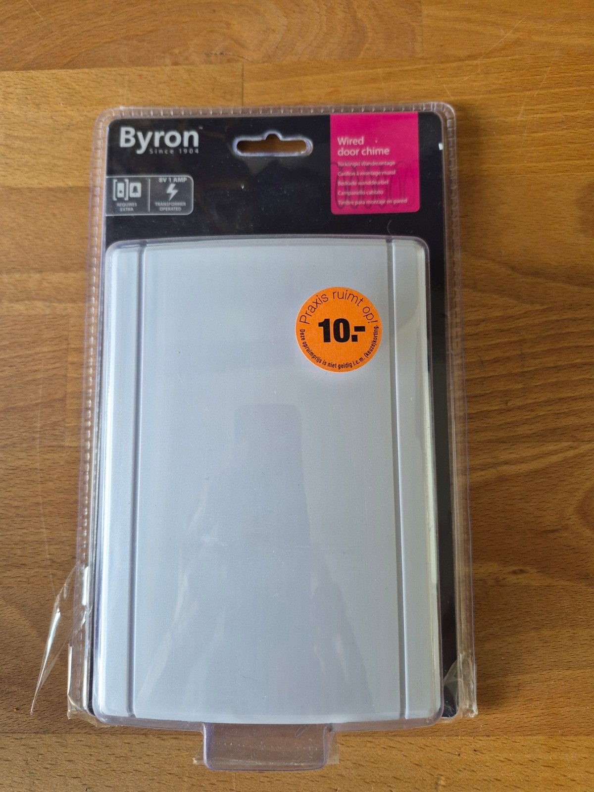 Byron Bedrade Deurbel Gong - Nieuw in Verpakking, Ophalen of Verzenden, Nieuw, Bedraad