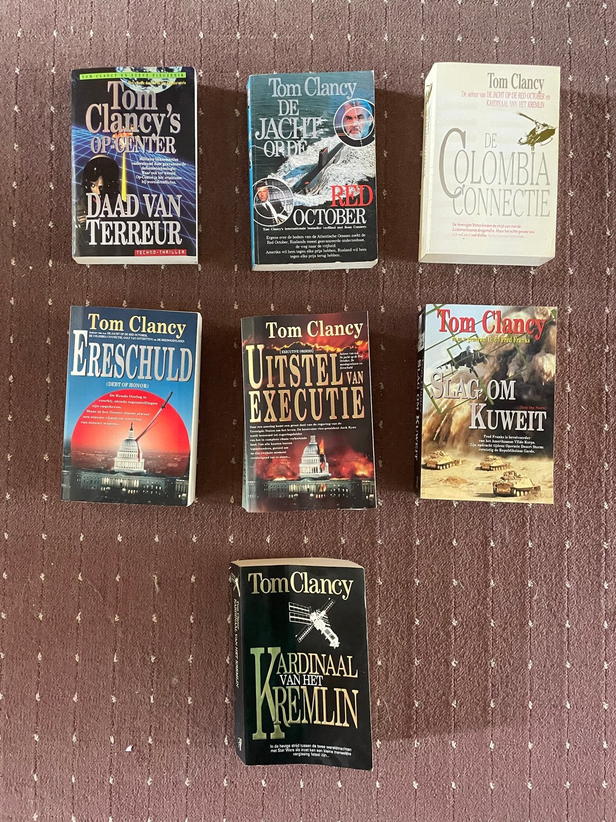 Tom Clancy Boeken Collectie - 7 Spionage Thrillers, Ophalen of Verzenden, Gelezen, Nederland