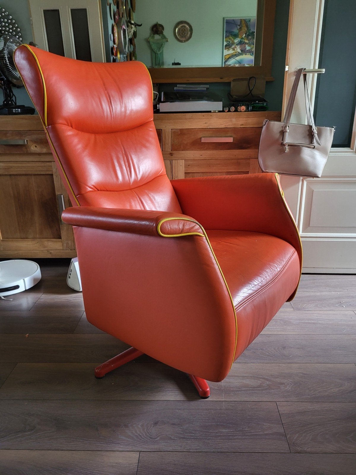 Relaxfauteuil frans molenaar, Ophalen, Zo goed als nieuw, 50 tot 75 cm, Leer