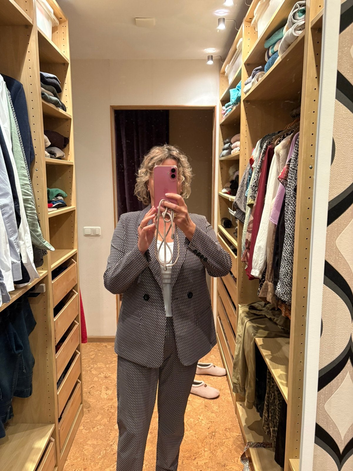 Studio Anneloes pak (colbert en pantalon), Maat 38/40 (M), Kostuum of Pak, Bruin, Ophalen of Verzenden