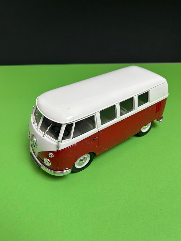 (#3). Modelauto 1:18 Rood/Wit Volkswagen T1 Samba van Solido, Ophalen of Verzenden, Gebruikt, Auto, Solido