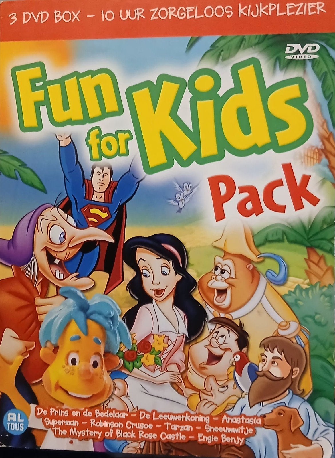 kinder dvd.s 4 stuks zie foto.pakket 327, Alle leeftijden, Ophalen of Verzenden, Zo goed als nieuw, Europees