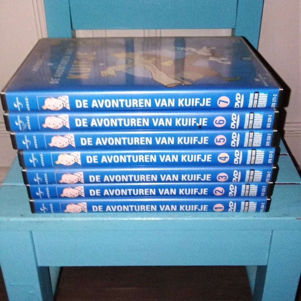 De avonturen van Kuifje - Herge - DVD 1 tot 7, Ophalen, Kuifje, Gebruikt, Overige typen