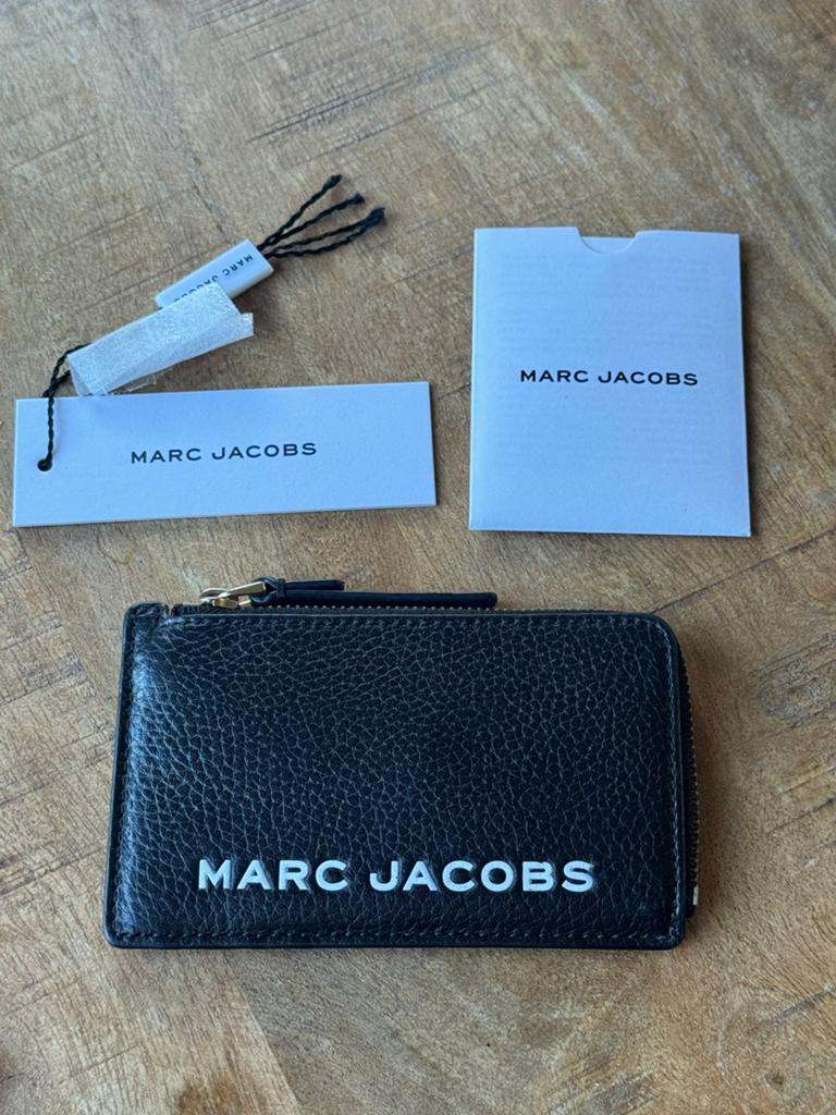 Marc Jacobs Leren Pasjeshouder / Portemonnee Zwart, Overige merken, Zwart, Nieuw, Ophalen of Verzenden