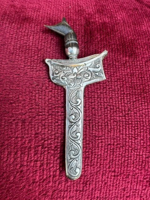 zeer fraaie oude miniatuur kris/ keris, Indonesië, 10 cm!, Ophalen of Verzenden, Overige soorten, Azië, Mes of Dolk