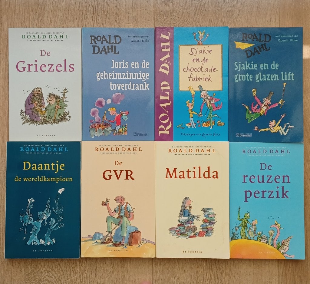 9x Roald Dahl - Sjakie, Daantje, GVR, Matilda, Griezels ea, Ophalen, Roald Dahl, Fictie algemeen