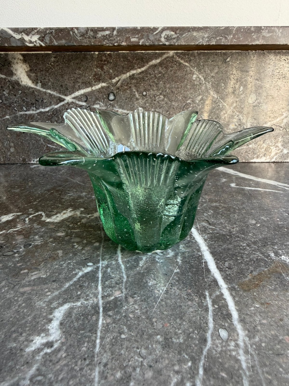 Vintage, Spaans bloemvormig schaaltje van gerecycled, Ophalen of Verzenden