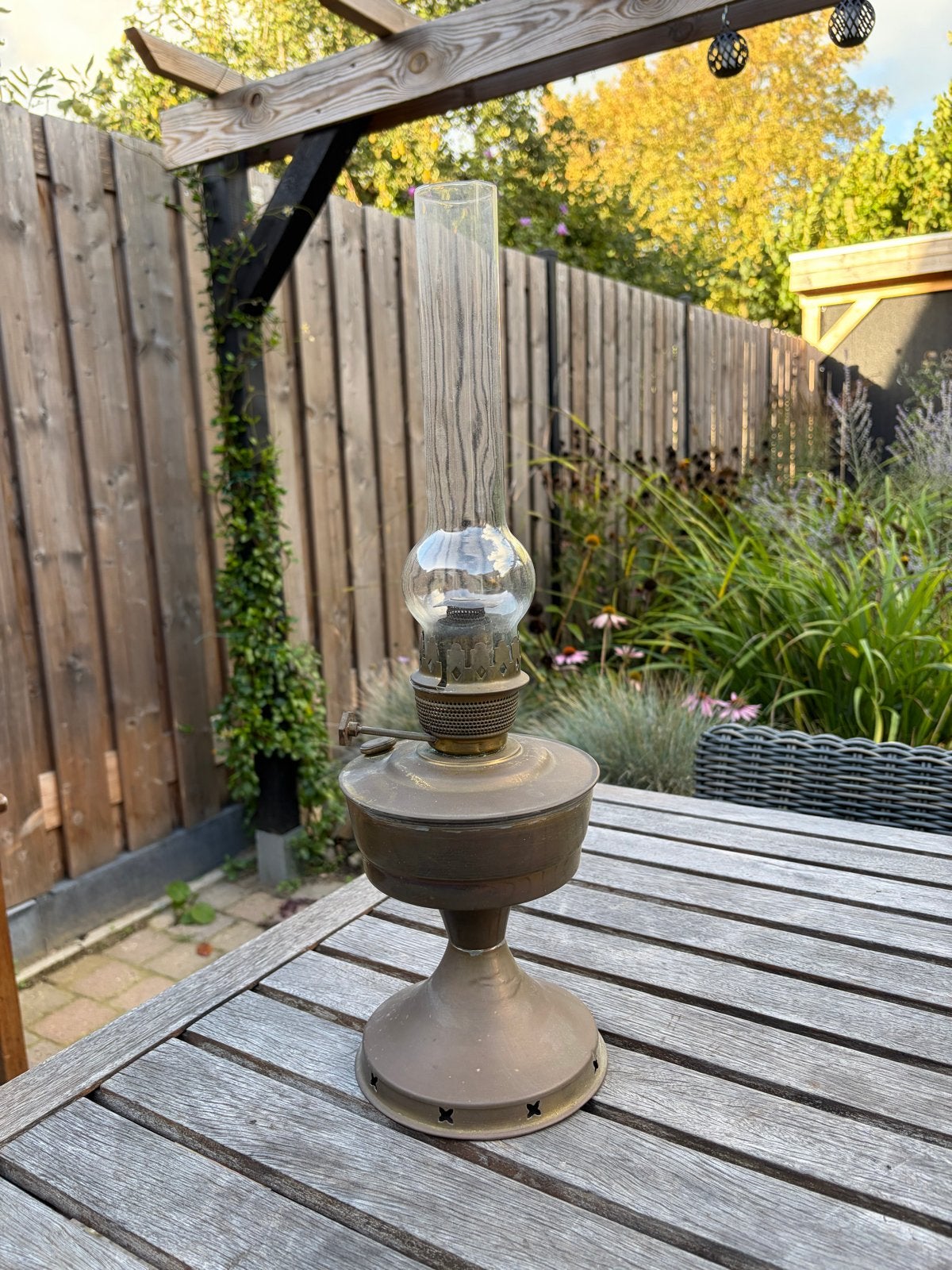 Vintage olielamp, Ophalen of Verzenden