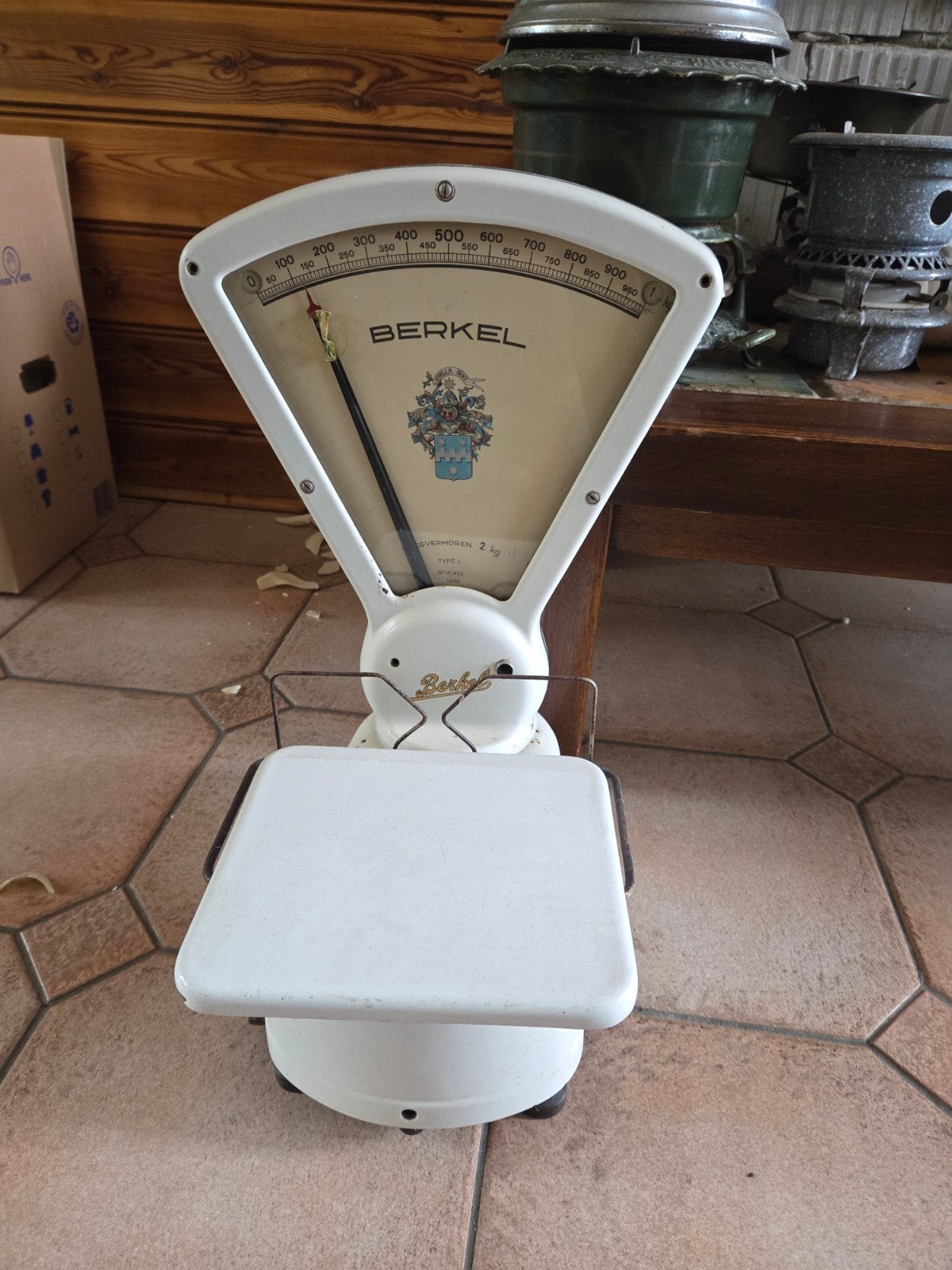 Retro Berkel Type L Weegschaal - Vintage Keukenweegschaal, Antiek en Kunst, Ophalen