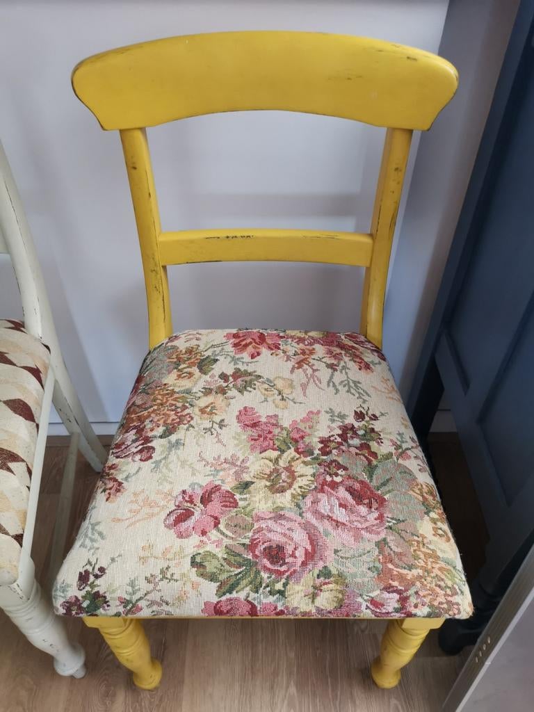 Mixed dining chairs, Ophalen, Gebruikt, Overige kleuren, Stof