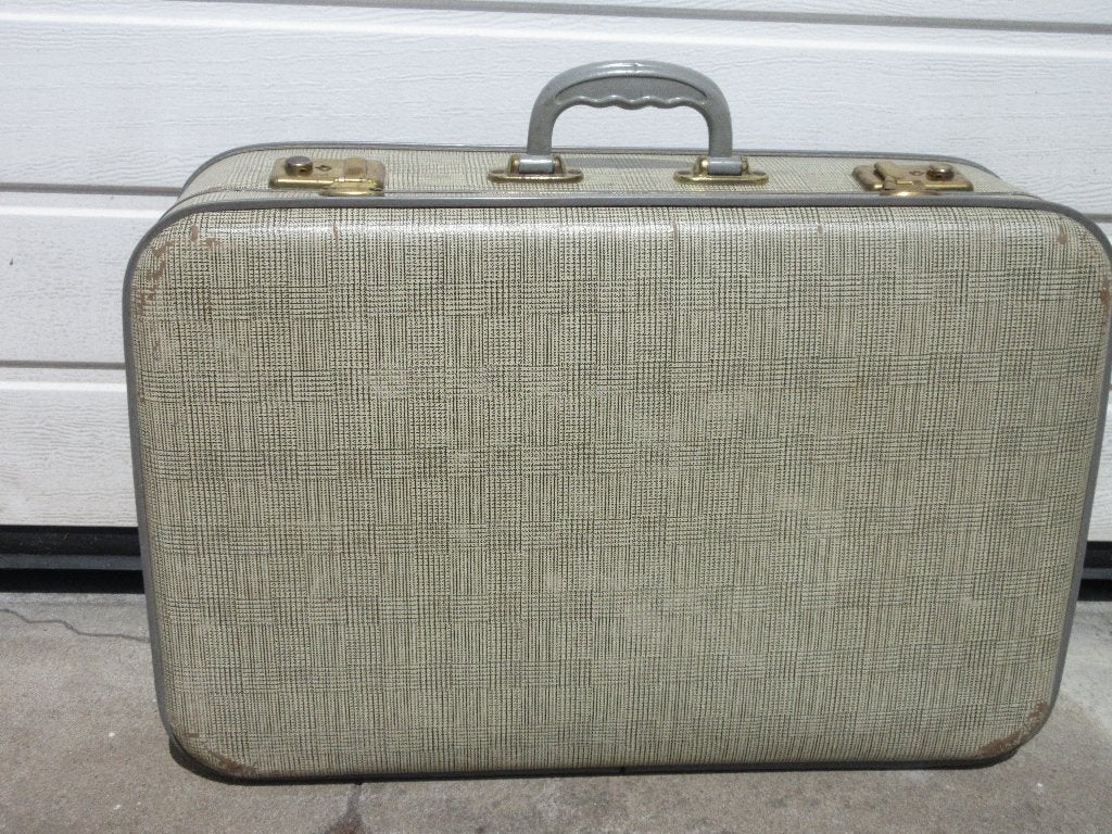 Vintage geruite koffer, Gebruikt, 50 tot 60 cm, Hard kunststof, Ophalen of Verzenden