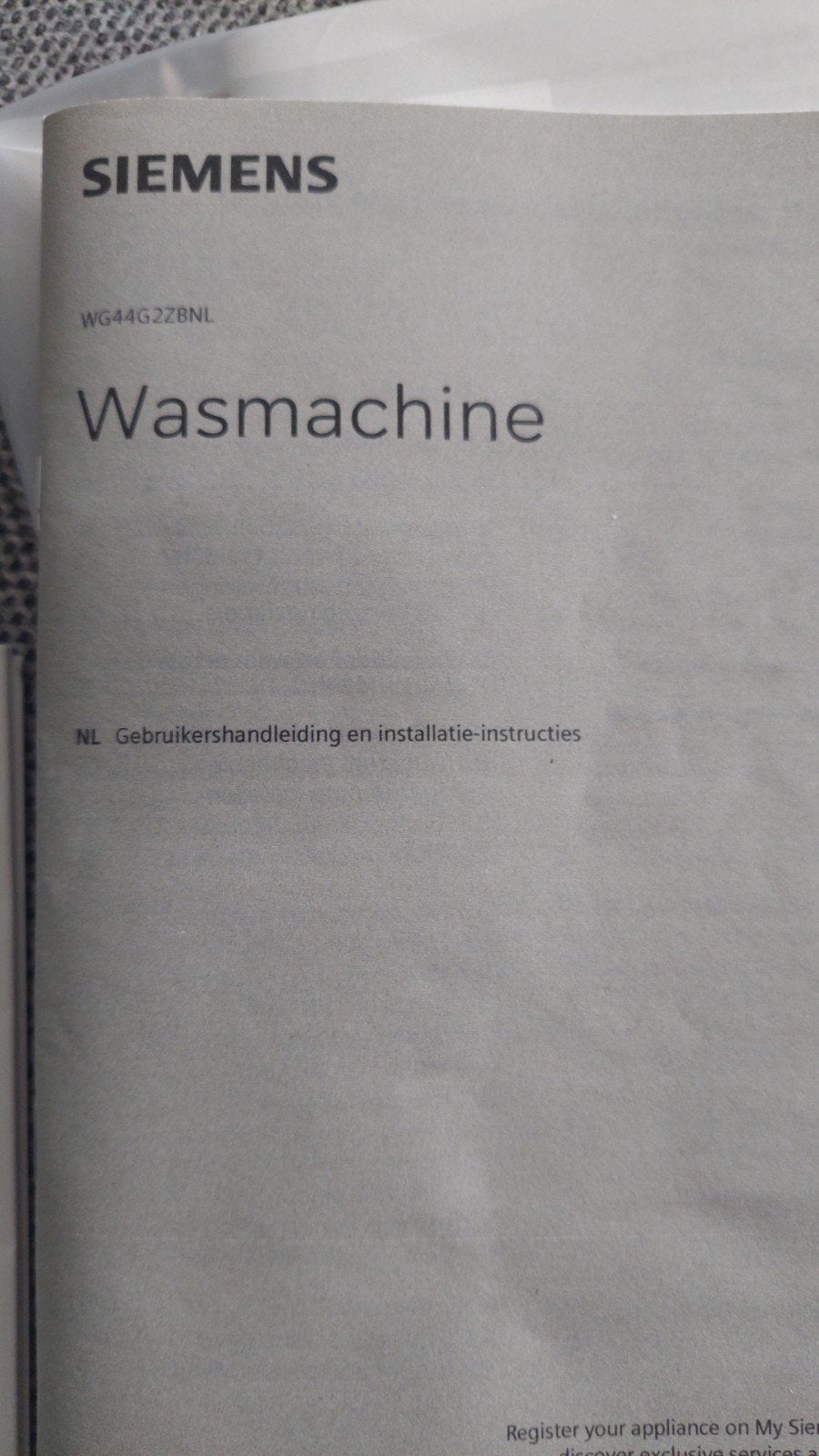 Siemens WG44GBNL Wasmachine - 10 maanden oud, Witgoed en Apparatuur, Wasmachines, Ophalen, 1200 tot 1600 toeren, 8 tot 10 kg, Zo goed als nieuw