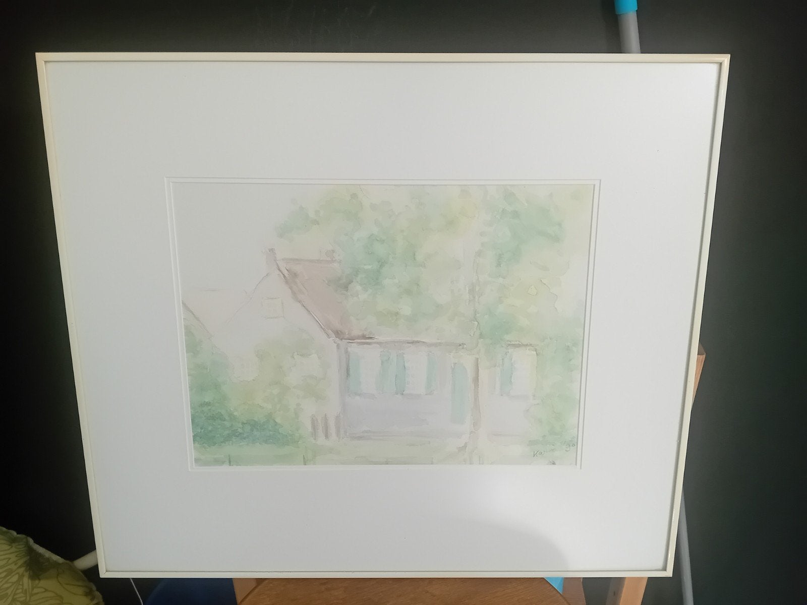 Schilderij aquarel, Antiek en Kunst, Kunst | Schilderijen | Klassiek, Ophalen
