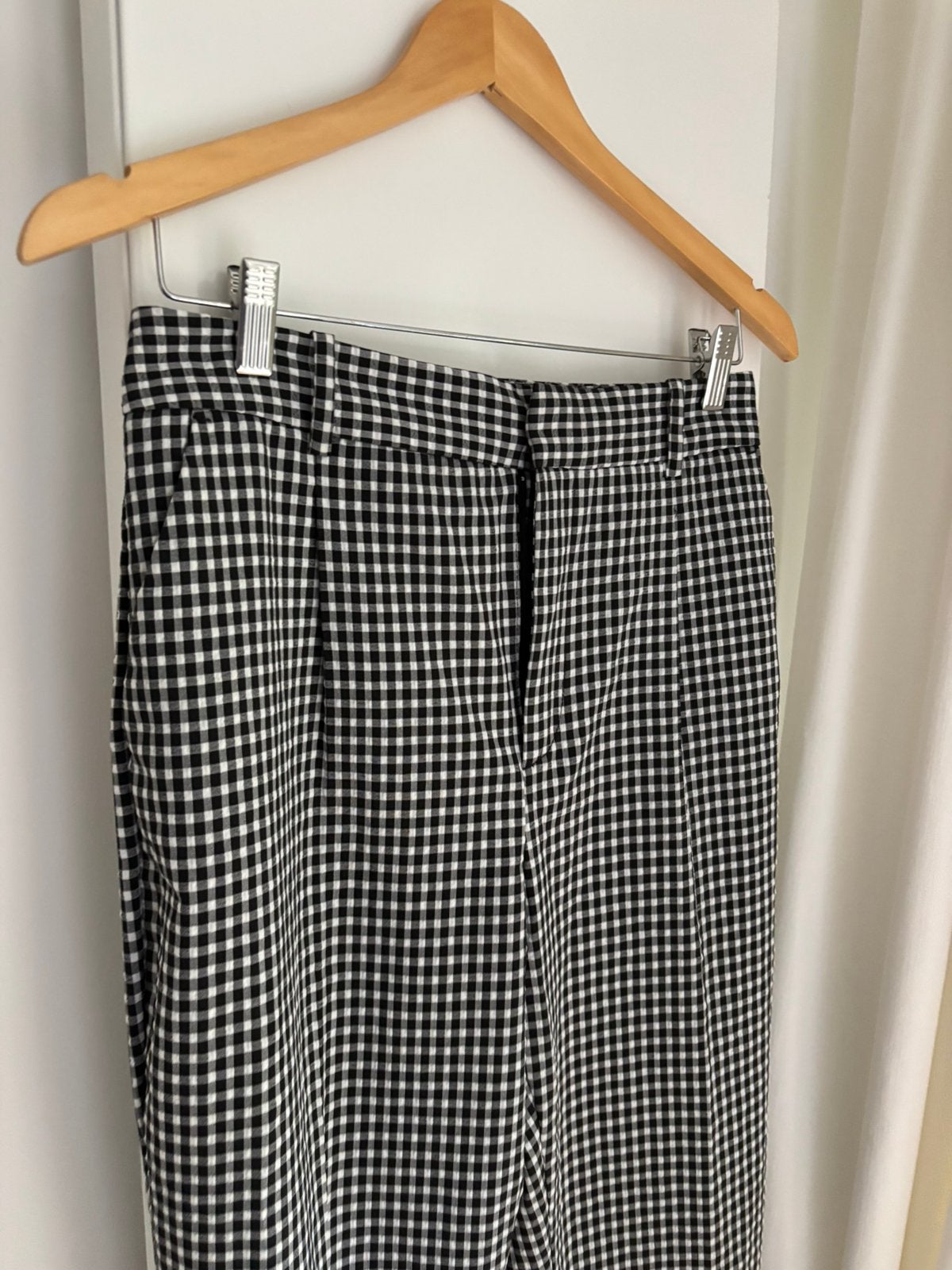 Zara geruite pantalon, barrel chino, vichy ruit broek, 36, Zwart, Nieuw, Ophalen of Verzenden, Maat 36 (S)