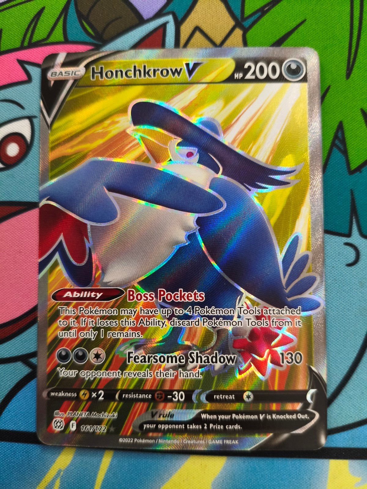 Honchkrow V - 161/172 - Brilliant Stars, Verzenden, Zo goed als nieuw, Losse kaart, Foil