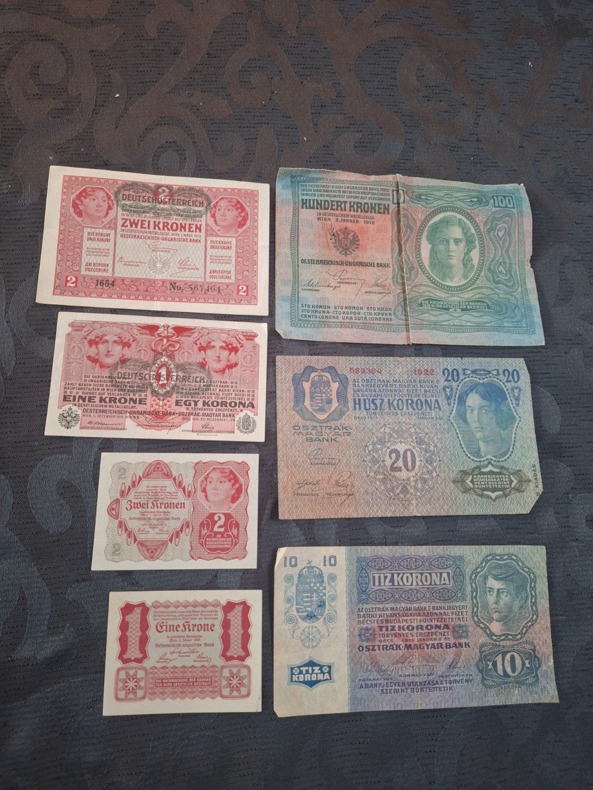 papiergeld oostenrijk/Hongarije, Ophalen