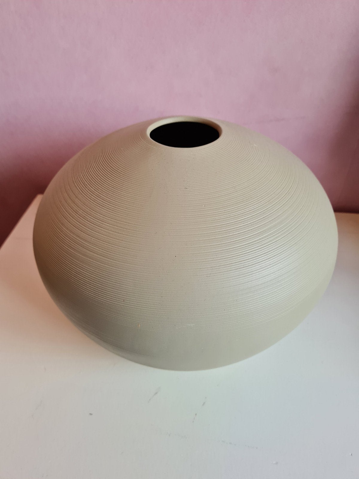 Moderne bolvormige vaas - Crèmekleurig, Ophalen