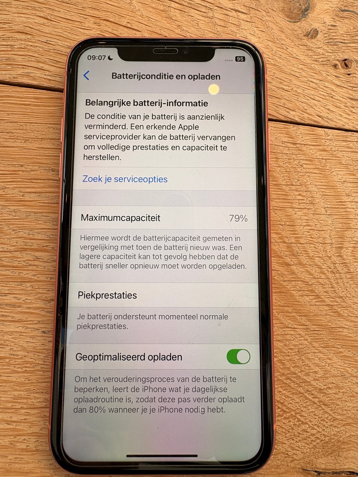 iPhone XR 128 GB koraal - Batterij 78% - Barsten achterkant, Ophalen of Verzenden, Gebruikt, 128 GB, IPhone XR