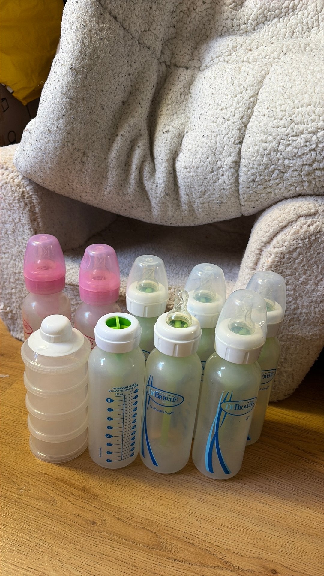 Dr. Brown smalle hals flessenset, Kinderen en Baby's, Babyvoeding en Toebehoren, Ophalen of Verzenden, Gebruikt, Overige typen
