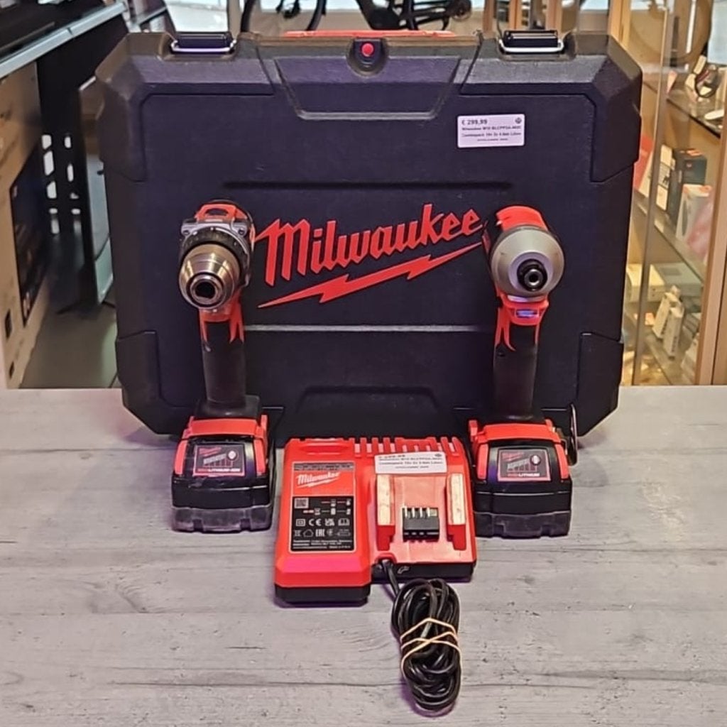 Milwaukee M18 BLCPP2A-402C Combopack 18v 2x 4.0ah Lilion, Milwaukee, Gebruikt, Support@milwaukee.com, Milwaukee Electric Tool Corporation, 13135 W. 
Lisbon Road, Brookfield, WI 53005
USA