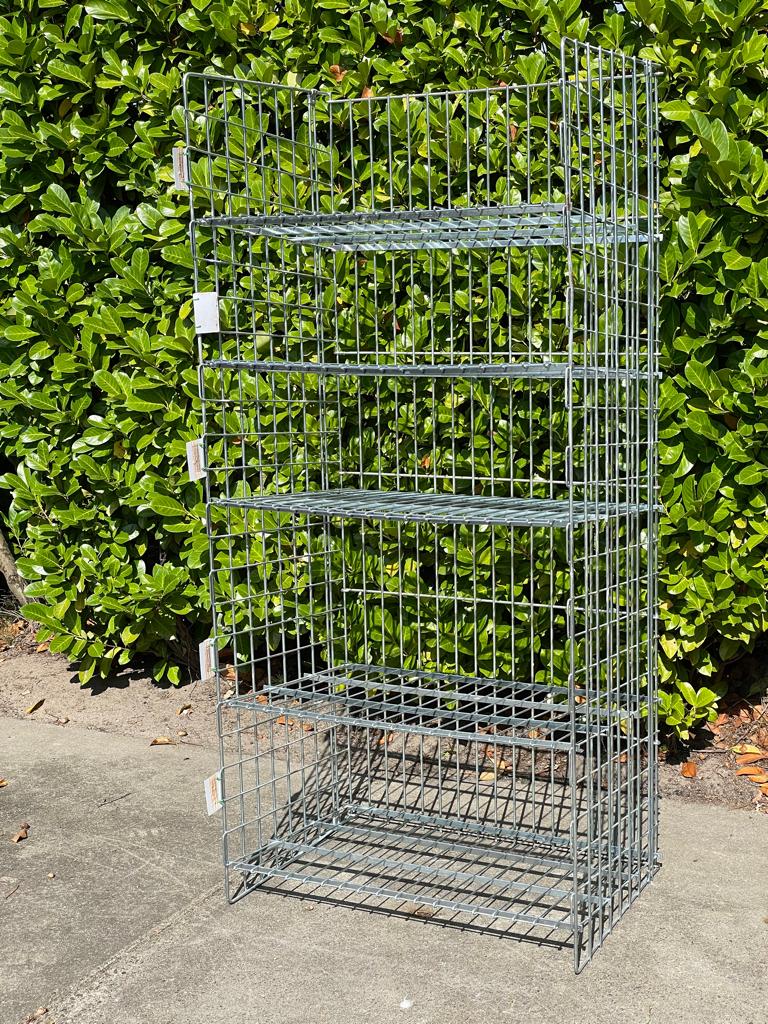 Draadmand racken, opslag kasten, in hoogte verstelbaar, Ophalen, Zo goed als nieuw