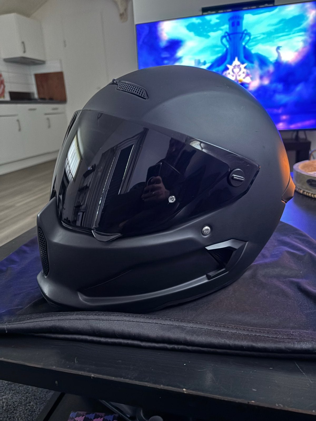 Ruroc Atlas 4.0 Motorhelm - Mat Zwart (ML) met Shockwave, Ophalen of Verzenden, Tweedehands, Dames, Overige typen