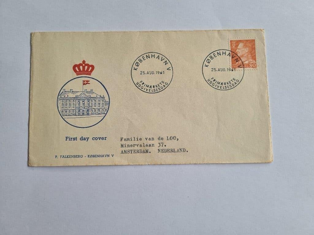 7586 denemarken fdc 1961 falkenberg hotel kopenhagen, Verzenden, Denemarken