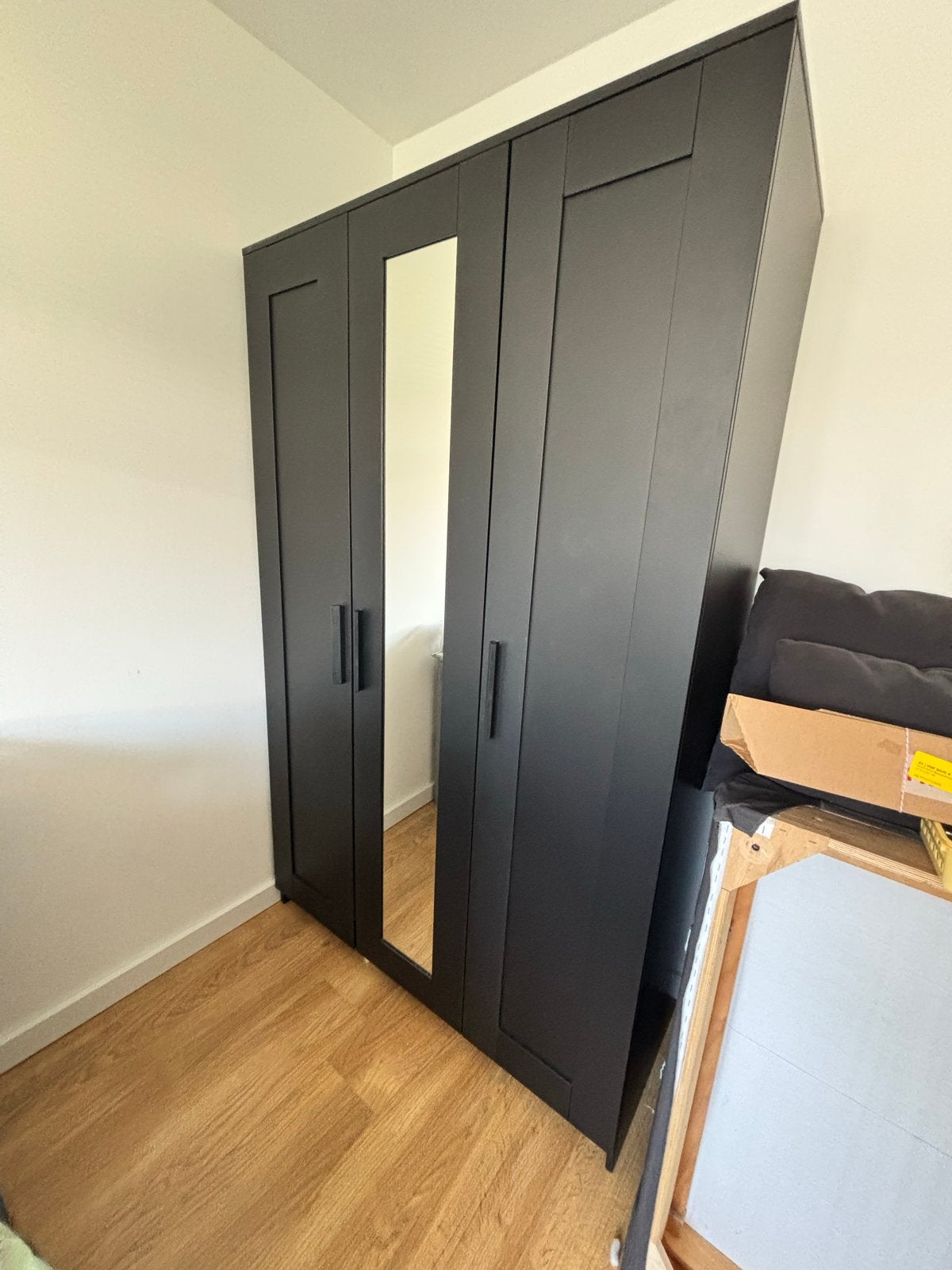 Zwarte Brimnes Ikea kledingkast, Huis en Inrichting, Kasten | Kledingkasten, Ophalen, Gebruikt, 100 tot 150 cm, 150 tot 200 cm
