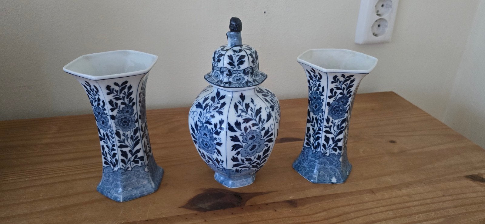 Delfts blauw kaststel 3-delige set, Ophalen of Verzenden
