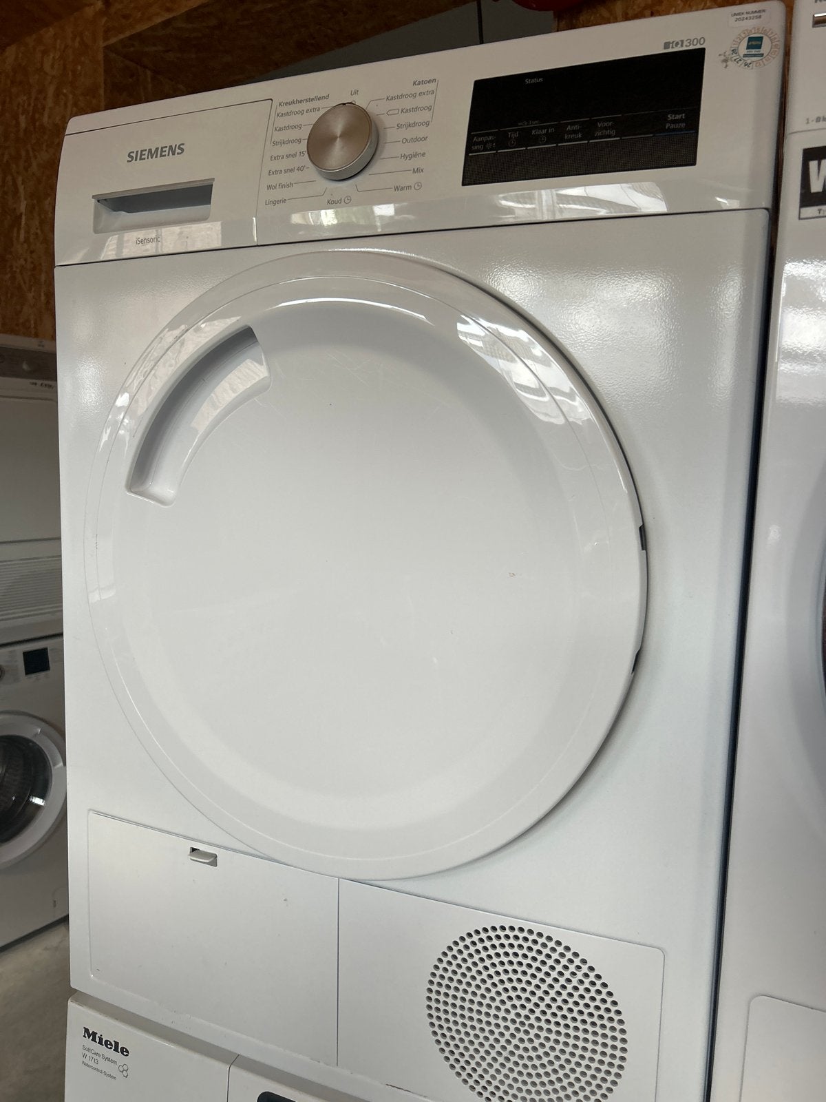 Siemens WT43N272NL/13 iQ300 condensdroger - zgan, Witgoed en Apparatuur, Wasdrogers, Ophalen, Q, Zo goed als nieuw, Voorlader