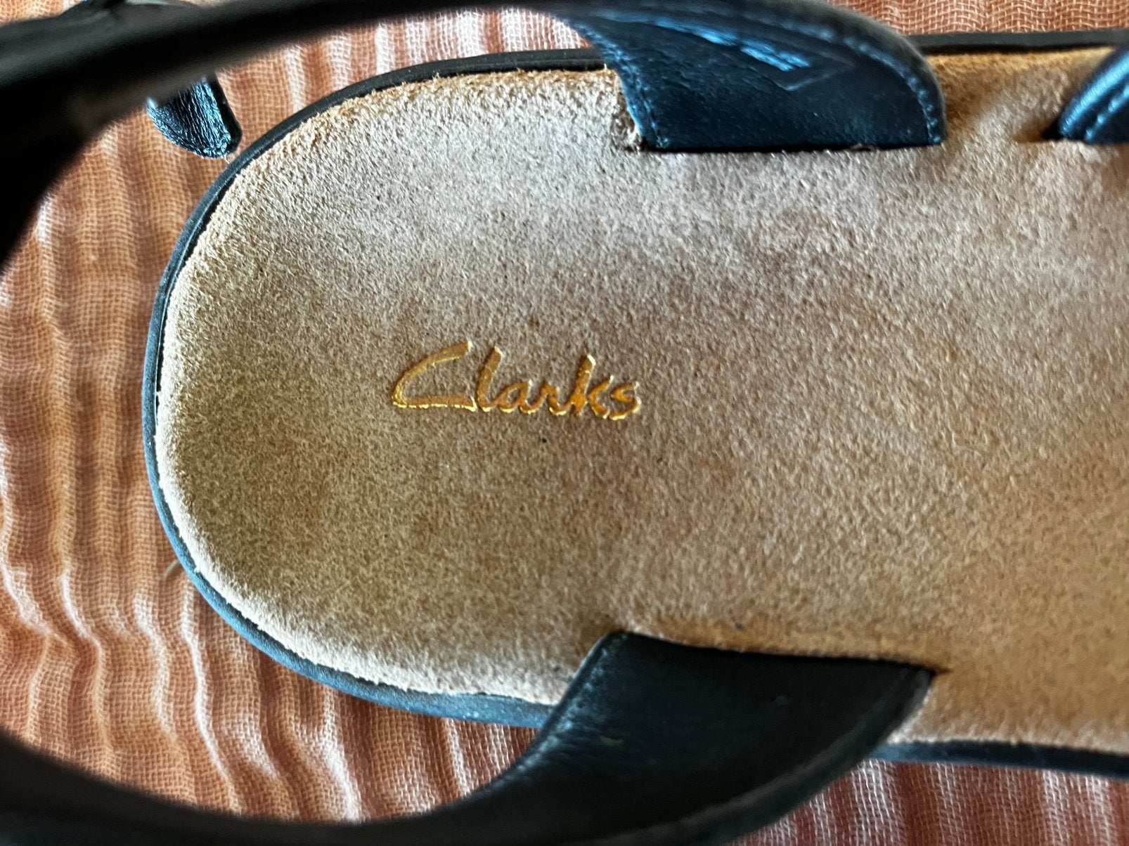 Leren sandalen van Clarks. Maat 39, Zwart, Zo goed als nieuw, Sandalen of Muiltjes, Ophalen of Verzenden