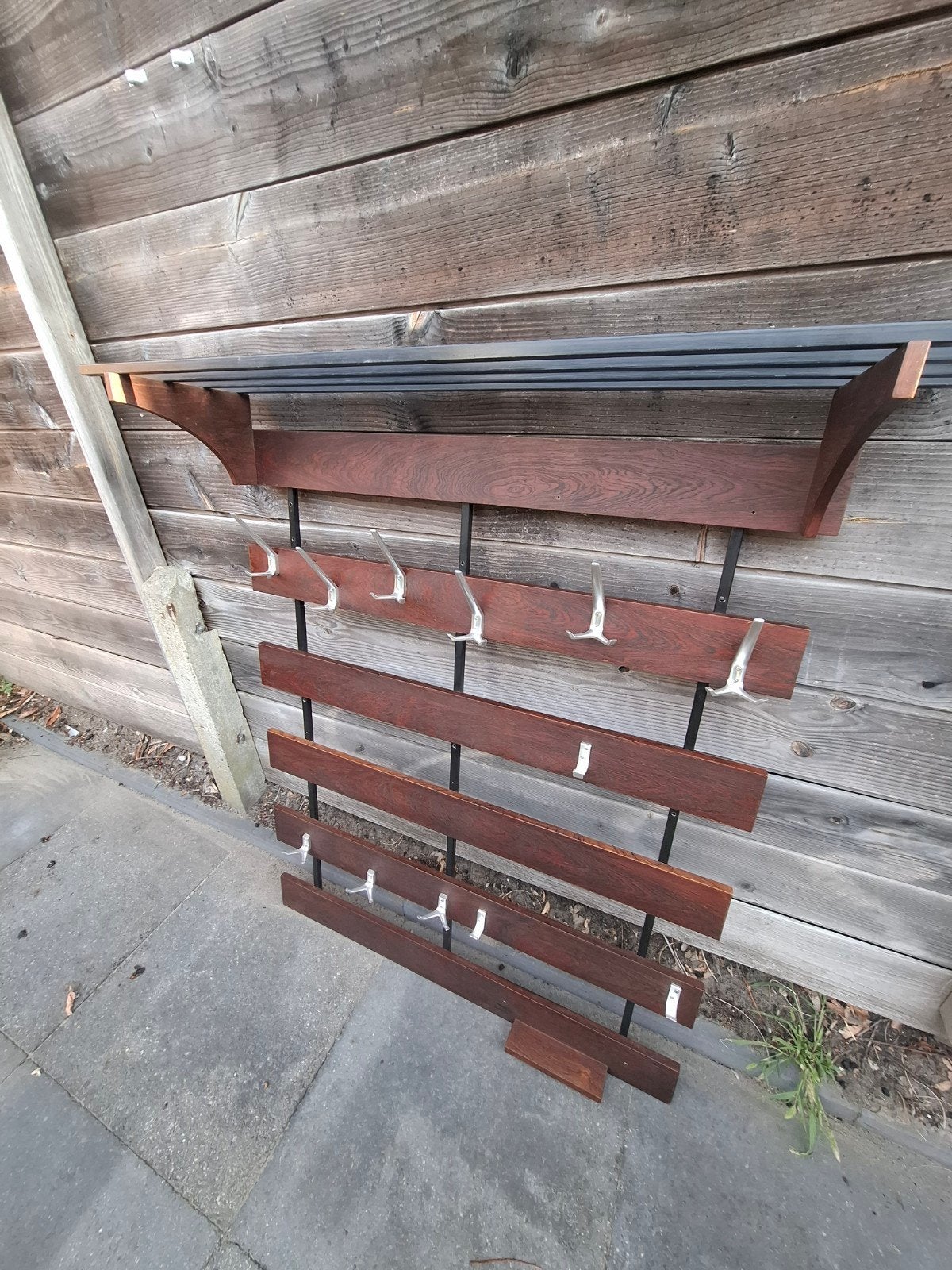 vintage design ( wand ) kapstok midcentury, Huis en Inrichting, Zo goed als nieuw, Minder dan 100 cm, Hout, Ophalen