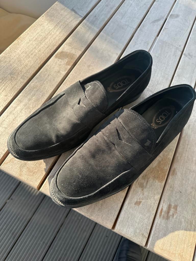 Tod's Loafers Zwart Suède Maat 46 volgens Tods maattabel, Ophalen of Verzenden, Zo goed als nieuw, Zwart, Loafers
