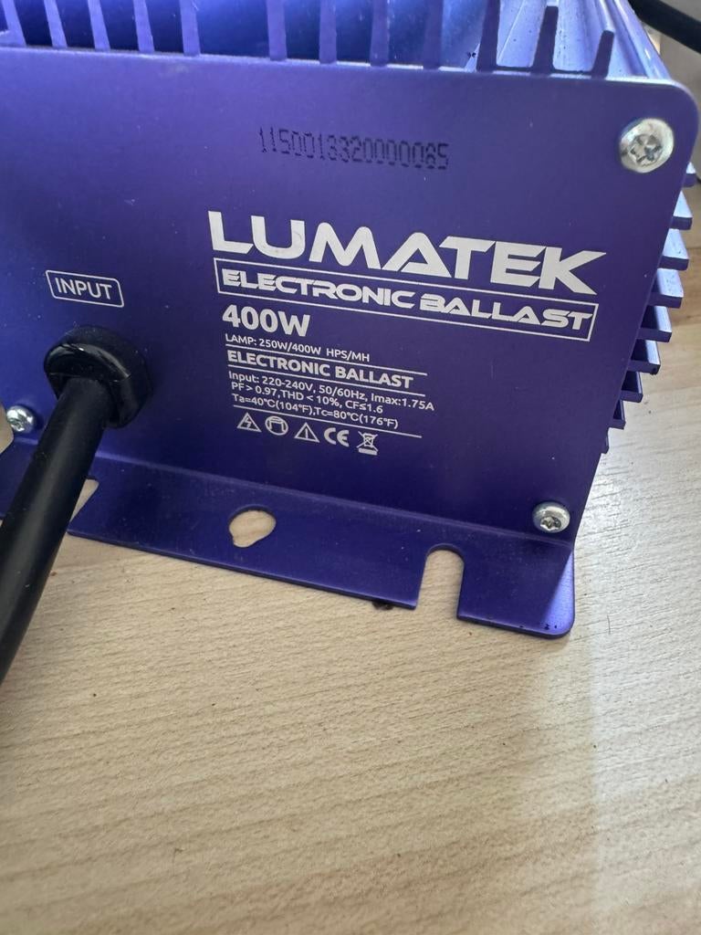 Lumatek 400w, Tuin en Terras, Kweekspullen, Ophalen of Verzenden, Zo goed als nieuw, Kweeklamp