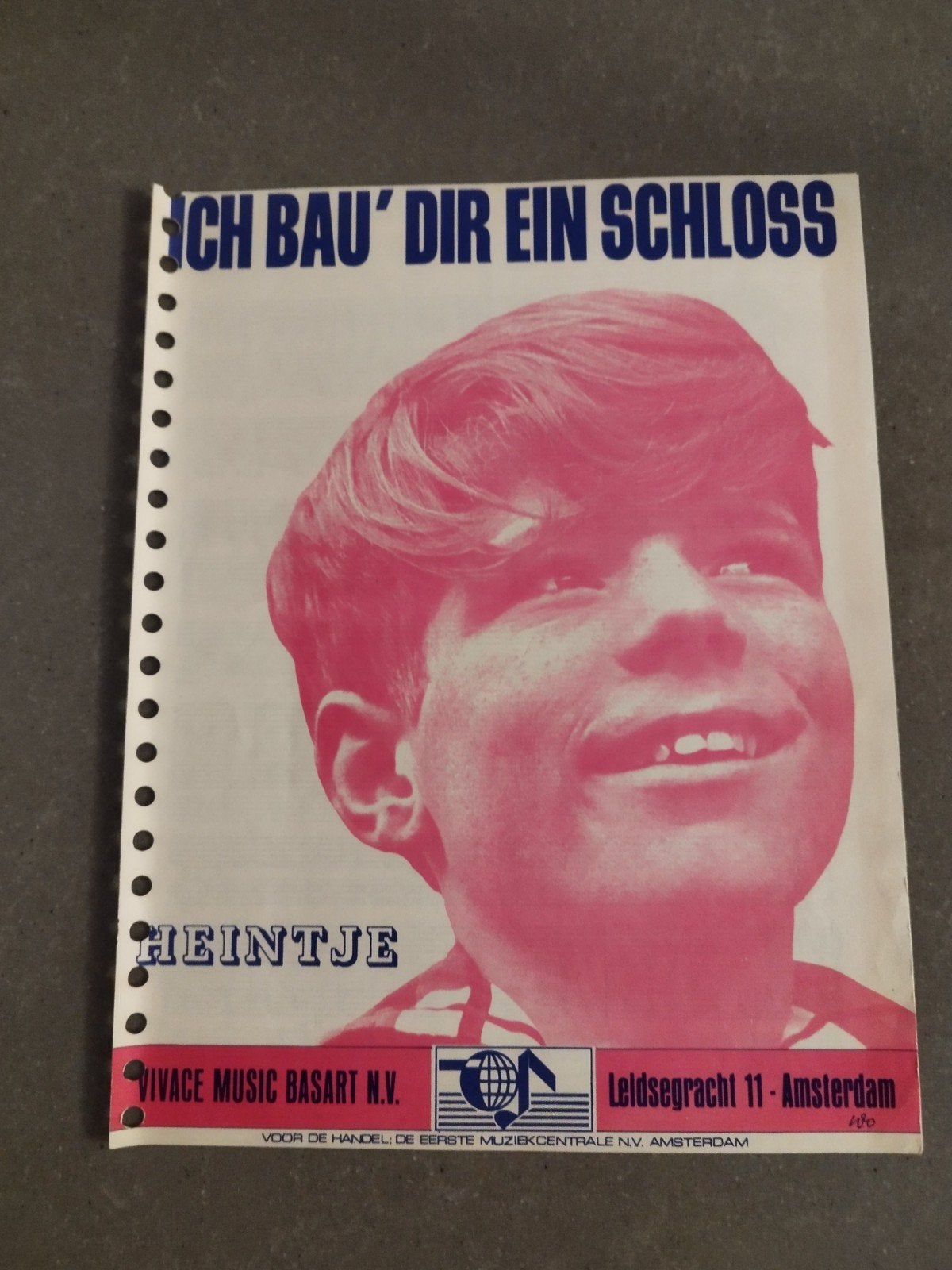 Bladmuziek Heintje, Ophalen of Verzenden