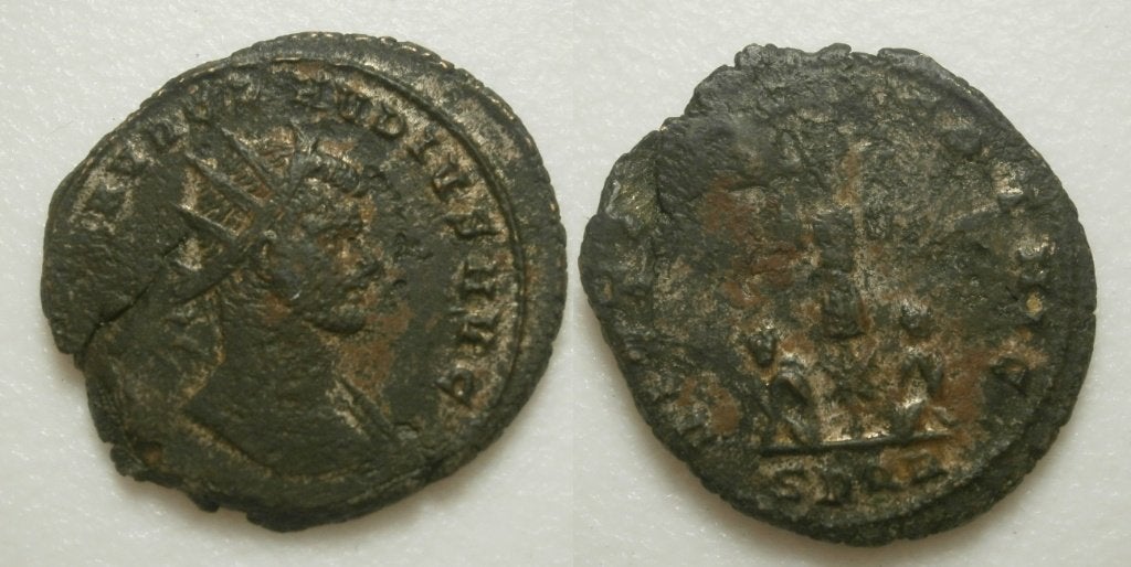 Romeins Claudius II antoninianus VICTORIAE GOTHIC SPQR 269 A, Ophalen of Verzenden, Overige landen, Losse munt