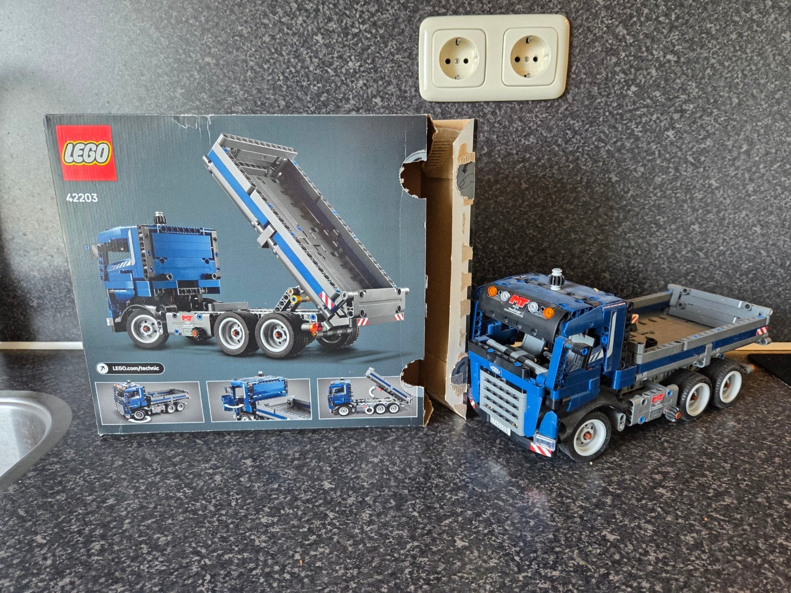 lego technic vrachtwagen met kiepfunctie, Ophalen of Verzenden, Zo goed als nieuw