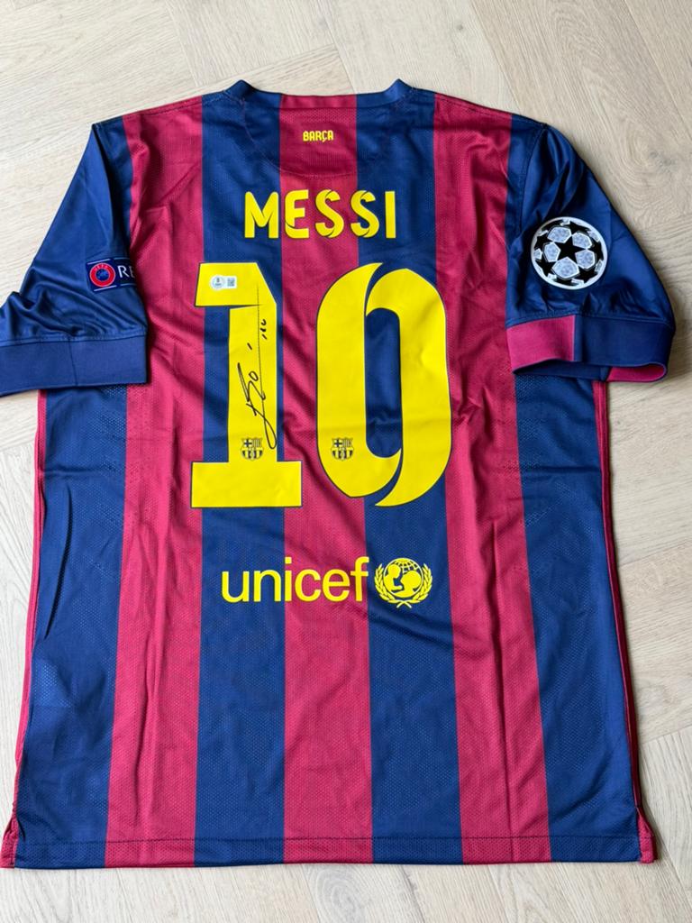 Messi Barcelona signed beckett jersey, Verzamelen, Sportartikelen en Voetbal, Ophalen of Verzenden, Zo goed als nieuw, Shirt