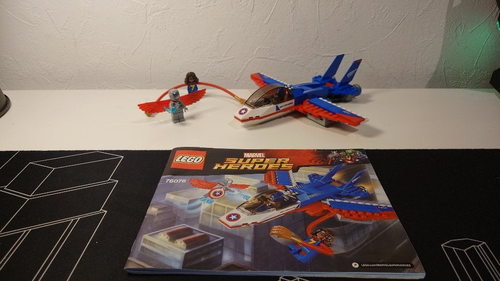 Lego Marvel 76076 Captain America Jet Pursuit, Gebruikt, Marvel, Lego, Ophalen of Verzenden
