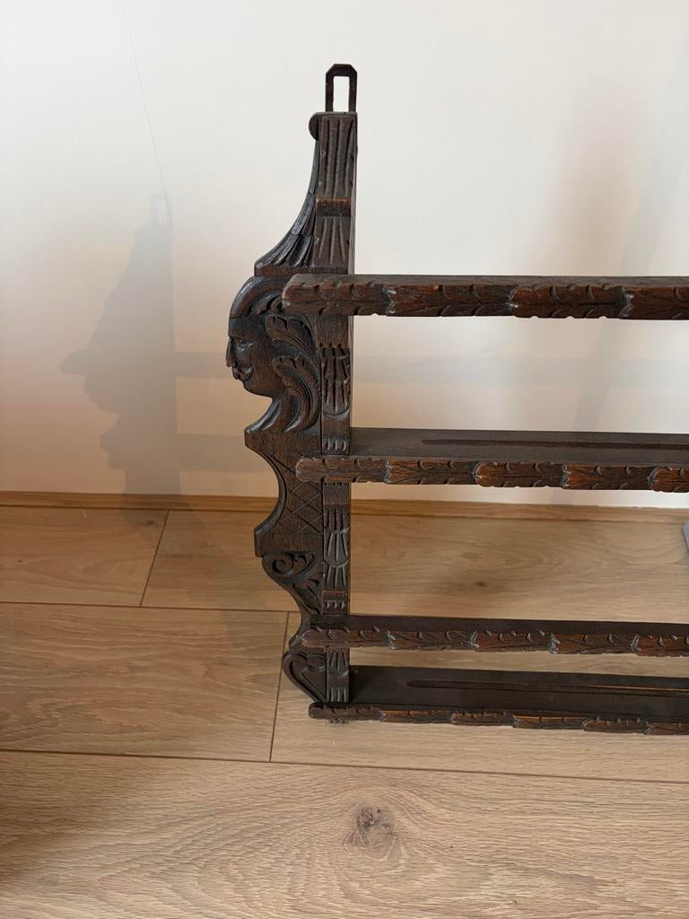 Antiek houten bordenrek - decoratief en veelzijdig, Ophalen