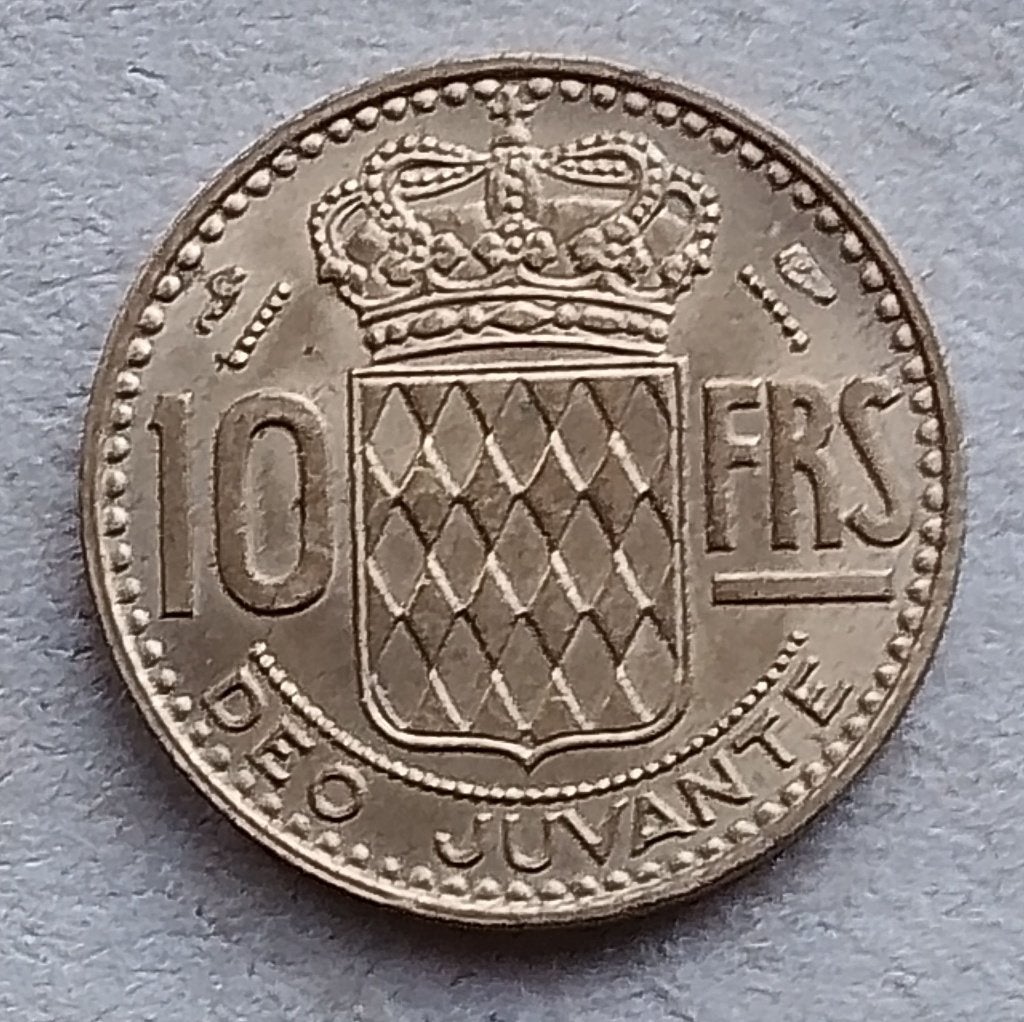 Monaco, 10 francs 1950, Ophalen of Verzenden, Overige landen, Losse munt