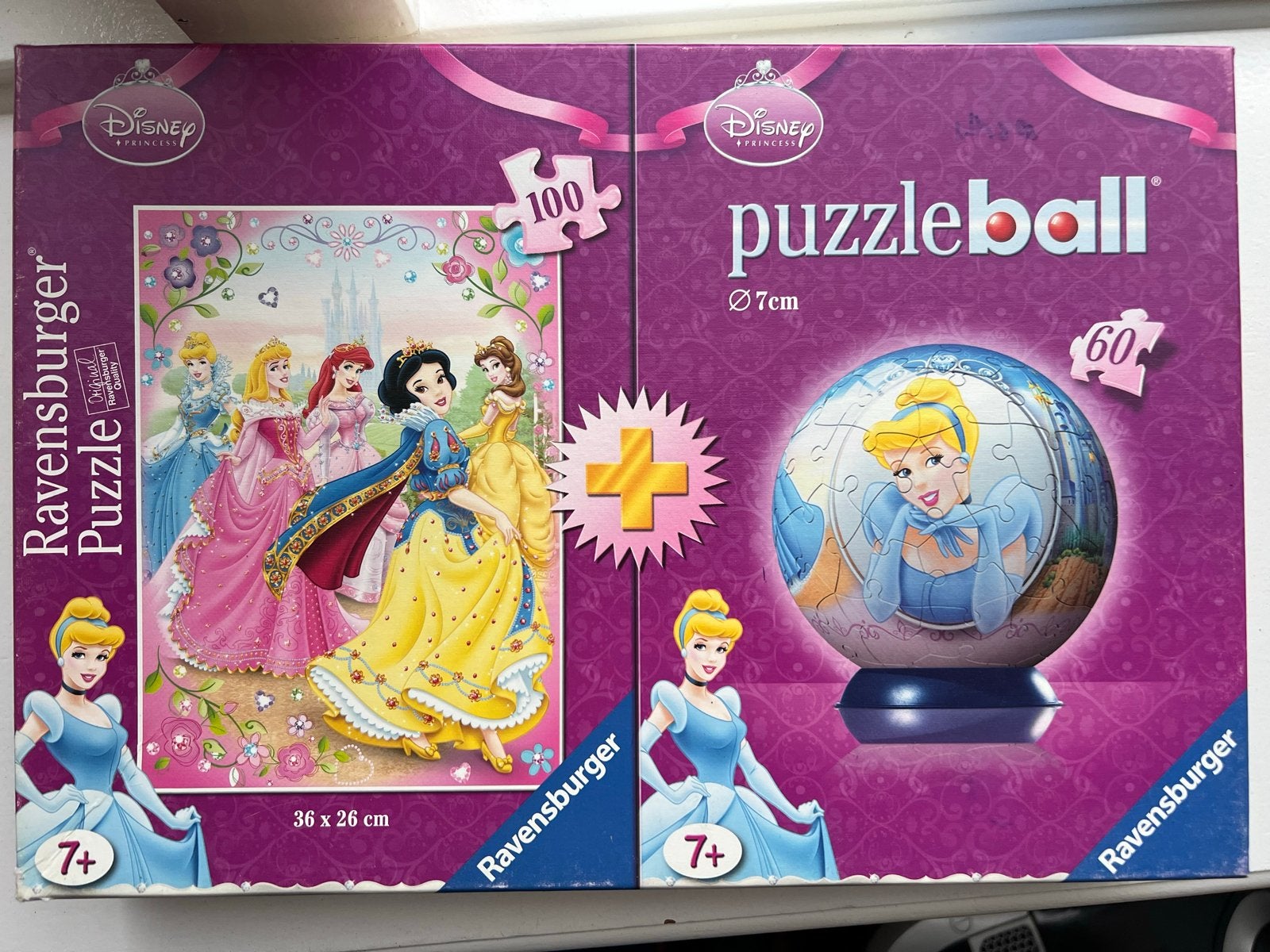 Ravensburger Disney Princess Puzzel & Puzzleball Set, Ophalen of Verzenden, Zo goed als nieuw, 6 jaar of ouder