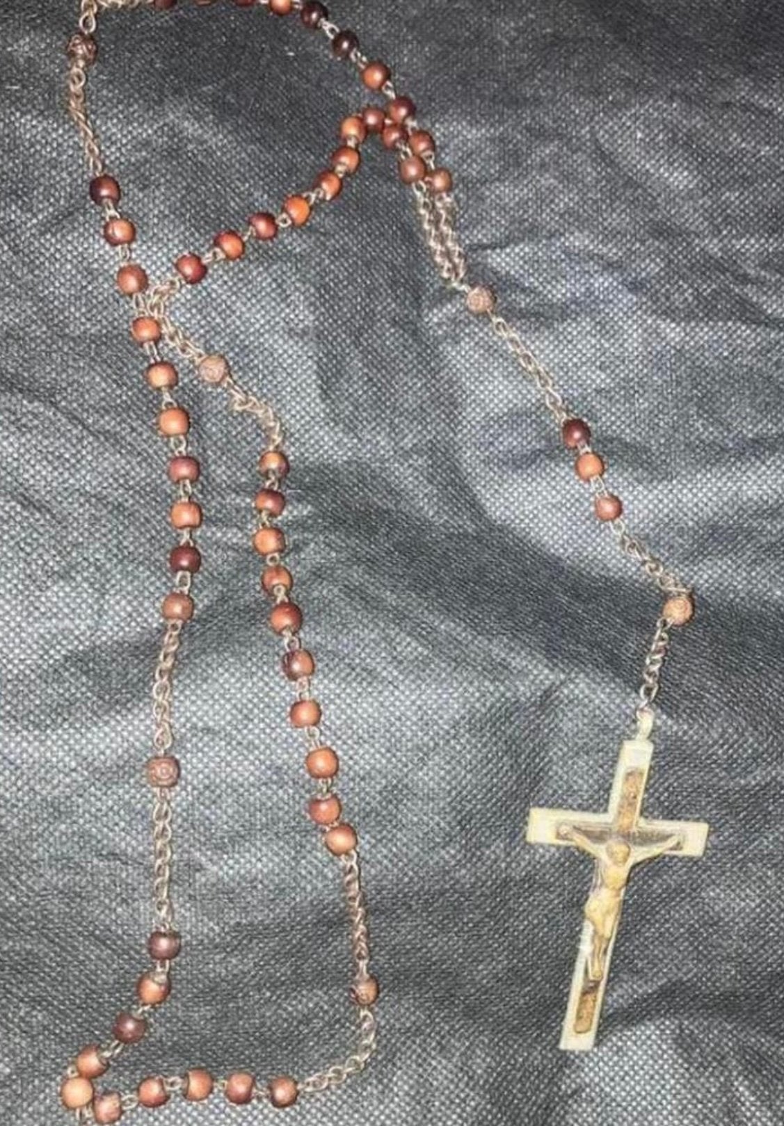ROZENKRANS ANTIEK!! MET GROTE CRUCIFIX!! MOOI!!, Antiek en Kunst, Antiek | Religie, Ophalen of Verzenden