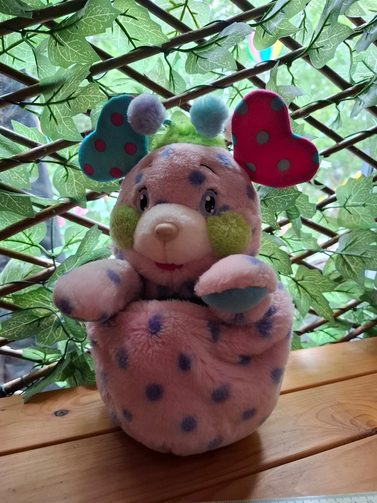Vintage Popples Polka Dottie knuffel - Roze met stippen, Ophalen of Verzenden, Overige typen
