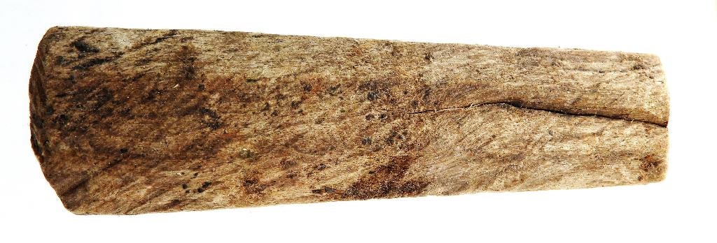 Mesheft Hout 15e eeuw l=83 b=24x18mm Hoorn    a286, Ophalen of Verzenden