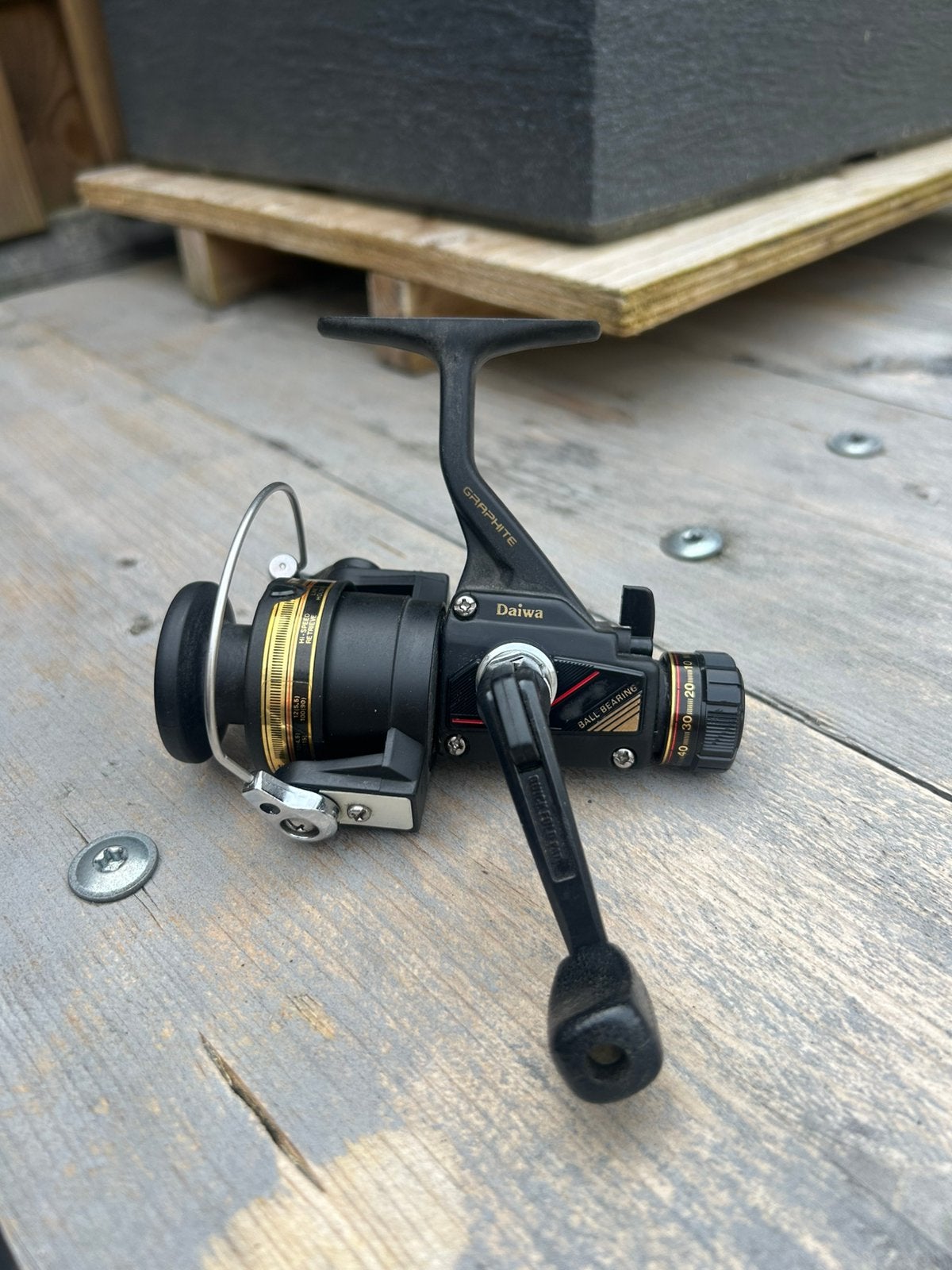 Daiwa AG1350E graphite molen, Ophalen of Verzenden, Gebruikt, Molen