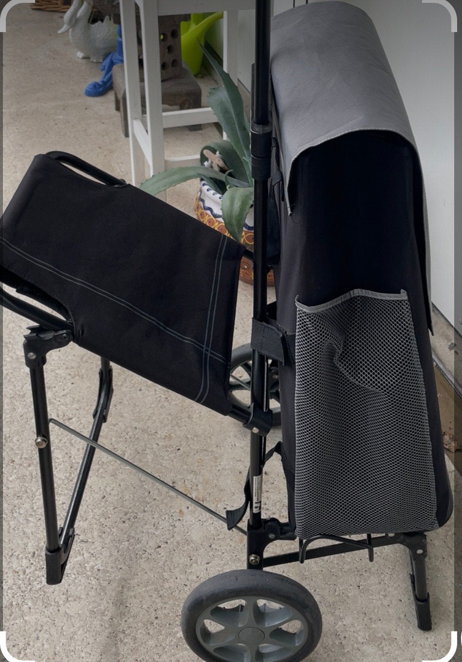 Boodschappen trolley met uitklapbaar zitje. Zgan, Ophalen, Zo goed als nieuw, 30 cm of meer